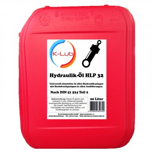 20 Liter K-Lub HLP 32 Hydraulikl | HLP32 ISO